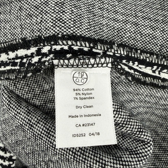 Talbots Womens Plaid Sheath Career Skirt Size 22W Petite Black White - Picture 5 of 5